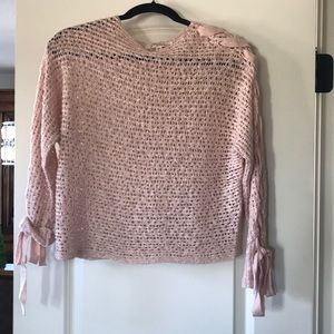😻 NWOT Ladies Salmon mesh sweater.